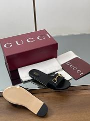 Kitlife Gucci Horsebit Buckle Flip Flops Black - 4