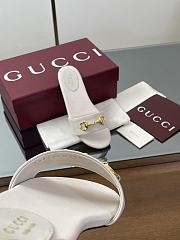 Kitlife Gucci Horsebit Buckle Flip Flops White - 6