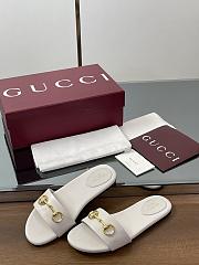 Kitlife Gucci Horsebit Buckle Flip Flops White - 5