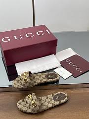 Kitlife Gucci Horsebit Buckle Flip Flops Beige - 6
