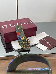 Kitlife Gucci Slides With Horsebit Green And Multicolor Canvas With Floral Print - 6