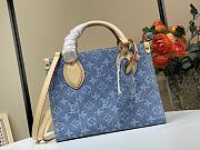 Kitlife Louis Vuitton OnTheGo PM Bag Blue Monogram Denim M14633 25x19x11.5cm - 1