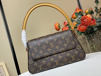 Kitlife Louis Vuitton Looping Shoulder Bag Brown Monogram Canvas M51147 24x21x9cm