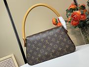 Kitlife Louis Vuitton Looping Shoulder Bag Brown Monogram Canvas M51147 24x21x9cm - 5