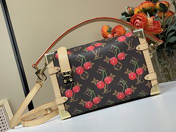 Kitlife Louis Vuitton x TM Side Trunk MM Bag Brown Monogram Cherry M14278 23.5x16x8.5cm