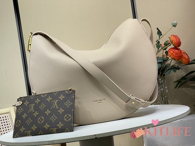Kitlife Louis Vuitton Low Key Cookie MM Bag Apricot Grey M14635 32x26x5cm  - 1