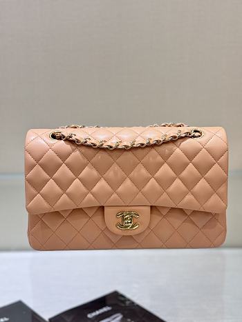 Kitlife Chanel Classic Flap Bag in Peach Pink Lambskin 25cm