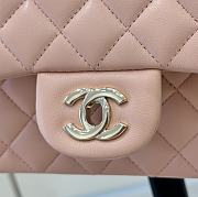 Kitlife Chanel Classic Flap Bag in Peach Pink Lambskin 25cm - 6