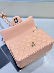 Kitlife Chanel Classic Flap Bag in Peach Pink Lambskin 25cm - 3