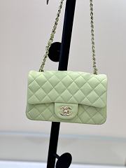 Kitlife Chanel Classic Small Flap Bag in Light Green Lambskin 20cm - 1