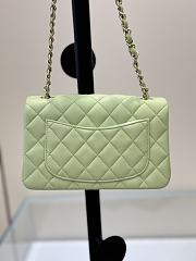 Kitlife Chanel Classic Small Flap Bag in Light Green Lambskin 20cm - 6