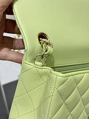 Kitlife Chanel Classic Small Flap Bag in Light Green Lambskin 20cm - 5