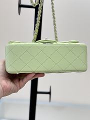 Kitlife Chanel Classic Small Flap Bag in Light Green Lambskin 20cm - 4