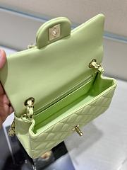 Kitlife Chanel Classic Small Flap Bag in Light Green Lambskin 20cm - 3