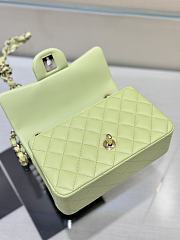 Kitlife Chanel Classic Small Flap Bag in Light Green Lambskin 20cm - 2