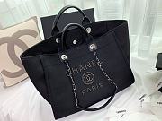 Kitlife Chanel Deauville Tote Pearl Embellished Black 38cm - 1