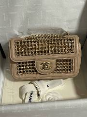 Kitlife Chanel 25P Evening Mini CF Beige Gold Diamond 18cm - 1