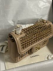 Kitlife Chanel 25P Evening Mini CF Beige Gold Diamond 18cm - 5