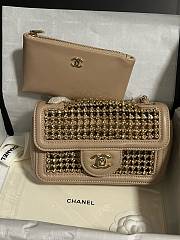 Kitlife Chanel 25P Evening Mini CF Beige Gold Diamond 18cm - 2