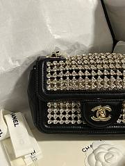 Kitlife Chanel 25P Evening Mini CF Black Gold Diamond 18cm - 6