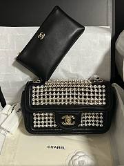 Kitlife Chanel 25P Evening Mini CF Black Gold Diamond 18cm - 5