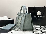 Kitlife Chanel Deauville Shopping Tote Bag Blue Denim 34cm - 5