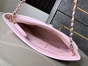 Kitlife Chanel 25S Pearl Chain Clutch Evening Bag Pink 14x24x5cm  - 6