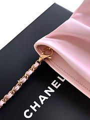 Kitlife Chanel 25S Pearl Chain Clutch Evening Bag Pink 14x24x5cm  - 5