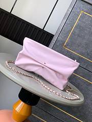 Kitlife Chanel 25S Pearl Chain Clutch Evening Bag Pink 14x24x5cm  - 4