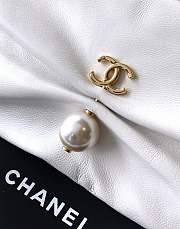 Kitlife Chanel 25S Pearl Chain Clutch Evening Bag White 14x24x5cm - 4