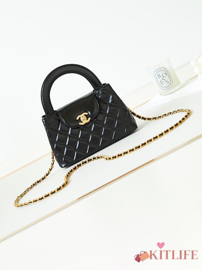 Kitlife Chanel 25C Kelly Handle Bag Black AS4416 13x19x7cm - 1