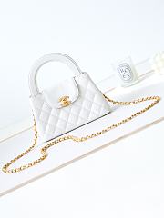 Kitlife Chanel 25C Kelly Handle Bag White AS4416 13x19x7cm - 1