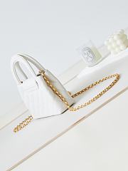 Kitlife Chanel 25C Kelly Handle Bag White AS4416 13x19x7cm - 6