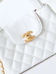 Kitlife Chanel 25C Kelly Handle Bag White AS4416 13x19x7cm - 4