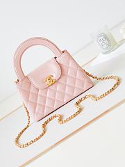 Kitlife Chanel 25C Kelly Handle Bag Light Pink AS4416 13x19x7cm - 1