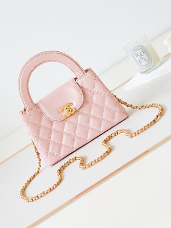 Kitlife Chanel 25C Kelly Handle Bag Light Pink AS4416 13x19x7cm