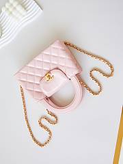 Kitlife Chanel 25C Kelly Handle Bag Light Pink AS4416 13x19x7cm - 2