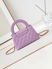 Kitlife Chanel 25C Kelly Handle Bag Purple AS4416 13x19x7cm - 6