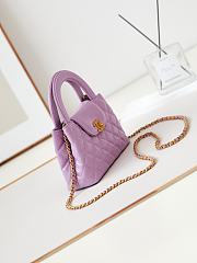 Kitlife Chanel 25C Kelly Handle Bag Purple AS4416 13x19x7cm - 4