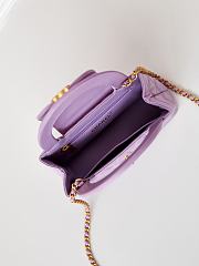 Kitlife Chanel 25C Kelly Handle Bag Purple AS4416 13x19x7cm - 3