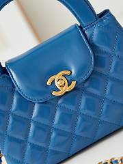 Kitlife Chanel 25C Kelly Handle Bag Blue AS4416 13x19x7cm - 6