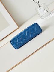 Kitlife Chanel 25C Kelly Handle Bag Blue AS4416 13x19x7cm - 5