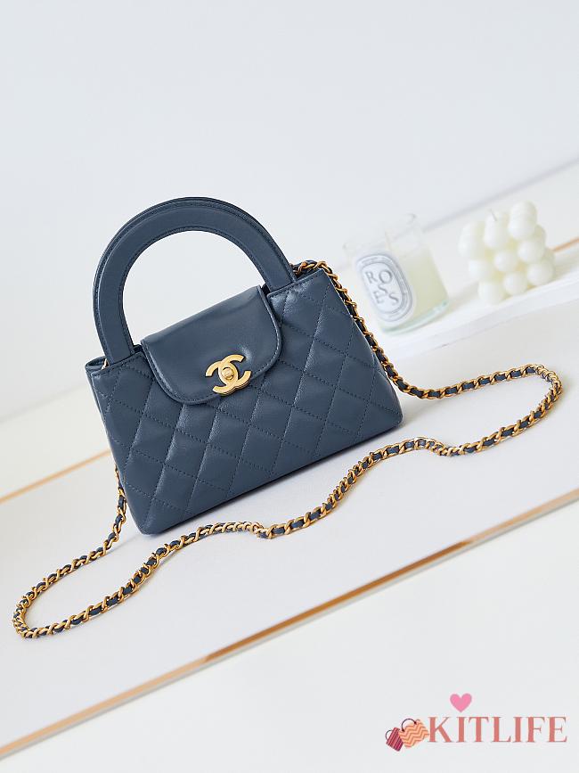 Kitlife Chanel 25C Kelly Handle Bag Blue Navy AS4416 13x19x7cm  - 1