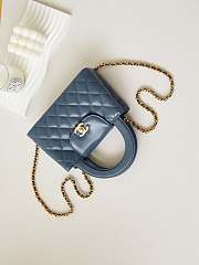 Kitlife Chanel 25C Kelly Handle Bag Blue Navy AS4416 13x19x7cm  - 6
