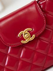 Kitlife Chanel 25C Kelly Handle Bag Red AS4416 13x19x7cm - 6