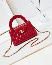Kitlife Chanel 25C Kelly Handle Bag Red AS4416 13x19x7cm - 1