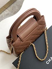 Kitlife Chanel 25C Kelly Handle Bag Brown AS4416 13x19x7cm - 4