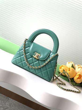 Kitlife Chanel 25C Kelly Handle Bag Green AS4416 13x19x7cm 