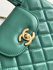 Kitlife Chanel 25C Kelly Handle Bag Green AS4416 13x19x7cm  - 5