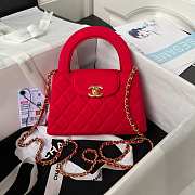 Kitlife Chanel 25C Kelly Handle Bag Red Velvet AS4416 13x19x7cm  - 1